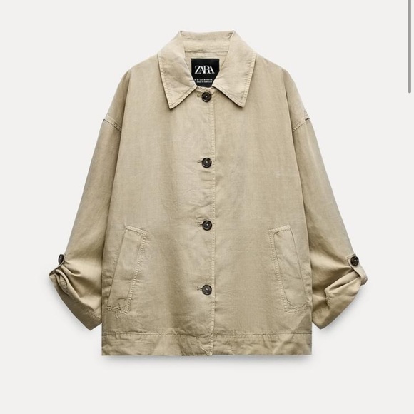 Zara Jackets & Blazers - ZW COLLECTION FADED OVERSHIRT NWT Size Large